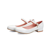 Load image into Gallery viewer, Block Low Heel Mary Jane Patent Pumps LTST53