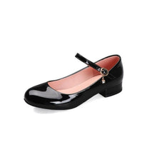 Load image into Gallery viewer, Block Low Heel Mary Jane Patent Pumps LTST53
