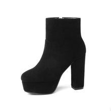 Load image into Gallery viewer, Chunky High Heel Platfrom Suede Boots LTST49