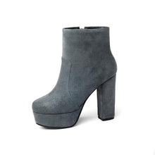 Load image into Gallery viewer, Chunky High Heel Platfrom Suede Boots LTST49