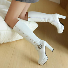 Load image into Gallery viewer, Chunky Platfrom High Heel Under Knee Boots LTST56