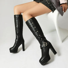 Load image into Gallery viewer, Chunky Platfrom High Heel Under Knee Boots LTST56