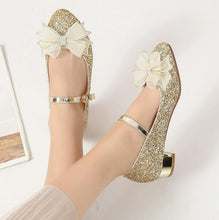 Load image into Gallery viewer, Girls Glitter Dress Shoes With Cute Bow GSD15(26-35)
