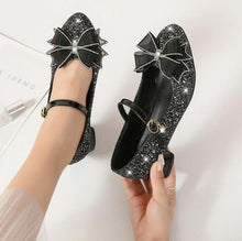Load image into Gallery viewer, Girls Glitter Dress Shoes With Cute Bow GSD15(26-35)
