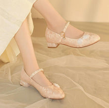 Load image into Gallery viewer, Girls Mary Jane Embroidery Dress Heels GSD14(28-35)