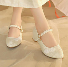 Load image into Gallery viewer, Girls Mary Jane Embroidery Dress Heels GSD14(28-35)