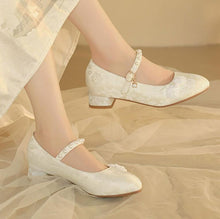 Load image into Gallery viewer, Girls Mary Jane Embroidery Dress Heels GSD14(28-35)