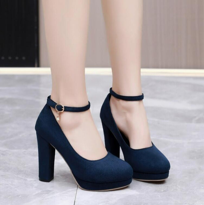 Platform Chunky High Heel Ankle Strap Shoes LTST72