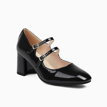 Load image into Gallery viewer, Round Toe Two Straps Mary Jane Pumps LTST71