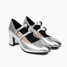 Load image into Gallery viewer, Round Toe Two Straps Mary Jane Pumps LTST71