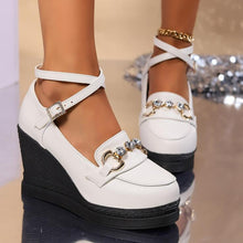 画像をギャラリービューアに読み込む, Women&#39;s Ankle Strap Platform Wedge Shoes LTST68