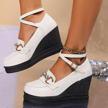 画像をギャラリービューアに読み込む, Women&#39;s Ankle Strap Platform Wedge Shoes LTST68