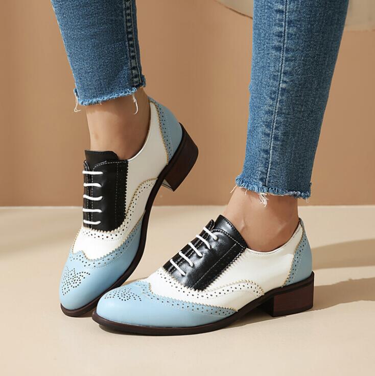 Women's Block Heel Oxfords LTST67