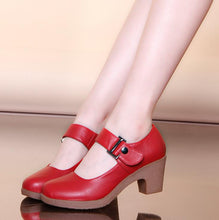 Load image into Gallery viewer, Women&#39;s Block Heel Shoes With Buckle LTST29