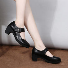 Load image into Gallery viewer, Women&#39;s Block Heel Shoes With Buckle LTST29