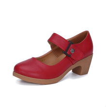 Load image into Gallery viewer, Women&#39;s Block Heel Shoes With Buckle LTST29