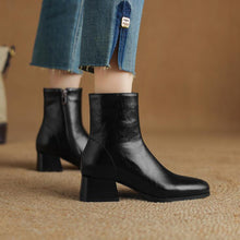 Load image into Gallery viewer, Women&#39;s Block Heel Side Zipper Boots LTST60