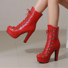 画像をギャラリービューアに読み込む, Women&#39;s Chunky High Heel Platform Boots LTST40