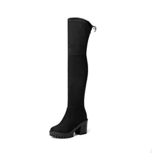 画像をギャラリービューアに読み込む, Women&#39;s Chunky Kneee High Boots LTST50