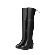 画像をギャラリービューアに読み込む, Women&#39;s Chunky Kneee High Boots LTST50