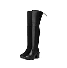 画像をギャラリービューアに読み込む, Women&#39;s Chunky Kneee High Boots LTST50