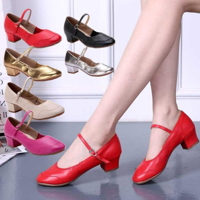 Women's Mary Jane Block Heel Shoes LTST20