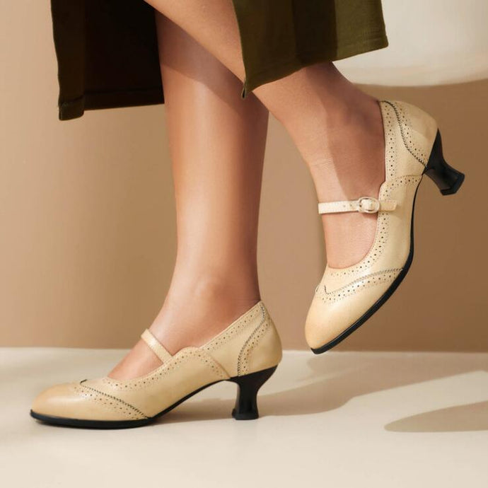 Women's Mid Heel Mary Jane Pumps LTST64