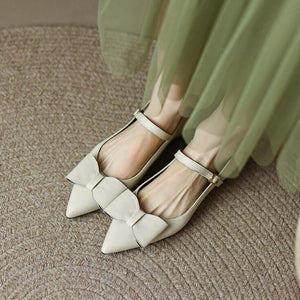 Women's Pointy Mary Jane Flat Heels LTST47