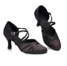 画像をギャラリービューアに読み込む, Women&#39;s Strappy Closed Toe Satin Heels LTST36