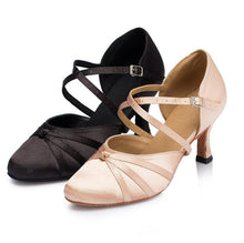 画像をギャラリービューアに読み込む, Women&#39;s Strappy Closed Toe Satin Heels LTST36