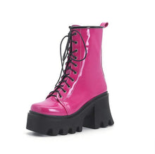 画像をギャラリービューアに読み込む, Women&#39;s Thicksole Lace Up Short Boots LTST41