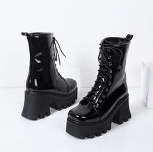 画像をギャラリービューアに読み込む, Women&#39;s Thicksole Lace Up Short Boots LTST41