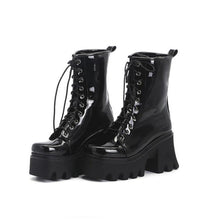 画像をギャラリービューアに読み込む, Women&#39;s Thicksole Lace Up Short Boots LTST41