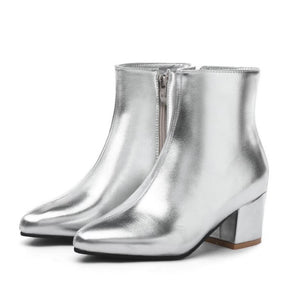 Women's Block Heel Side Zipper Boots LTST18
