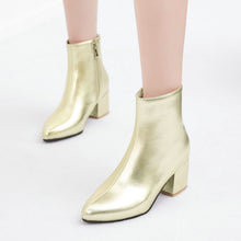 画像をギャラリービューアに読み込む, Women&#39;s Block Heel Side Zipper Boots LTST18