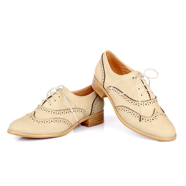 Women's Block Low Heel Oxfords LTST16