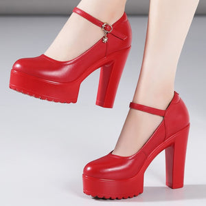 Ankle Strap Platform Heels HHS25