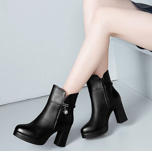 Platform Chunky High Heel Boots WB13