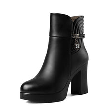 画像をギャラリービューアに読み込む, Platform Chunky High Heel Boots WB13