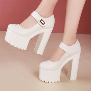 Platform Chunky High Heel Pumps HHS30