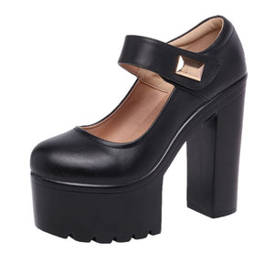 Platform Chunky High Heel Pumps HHS30
