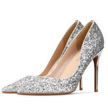 Load image into Gallery viewer, Pointy Glitter Heel Pumps HHS69(10/8/6cm heel)