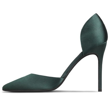 Pointy Silk Stain Side Empty Heels HHS52(10/8/6 cm)