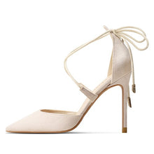Load image into Gallery viewer, Pointy Strappy Suede High Heels HHS55